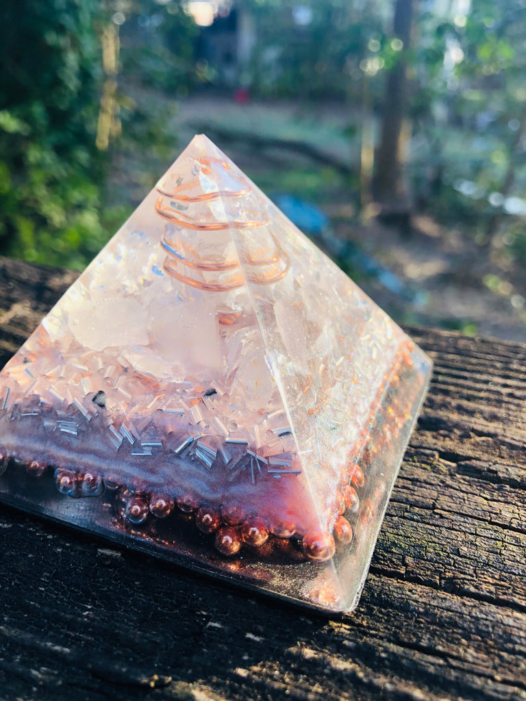 Heart Chakra Orgonite Pyramid